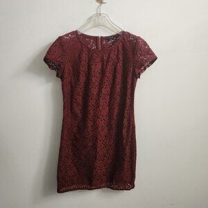 ARITZIA | Talula Oji lace dress burgundy red sz 4
